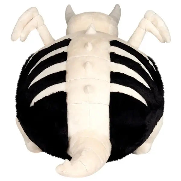 Rear view of the Squishable Bone Dragon Plush