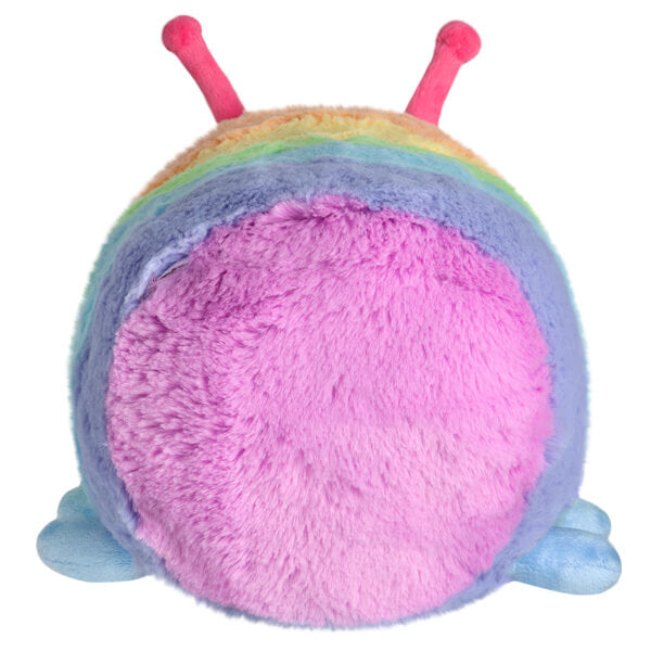 View of the back of the Squishable Mini Rainbow Caterpillar Plush