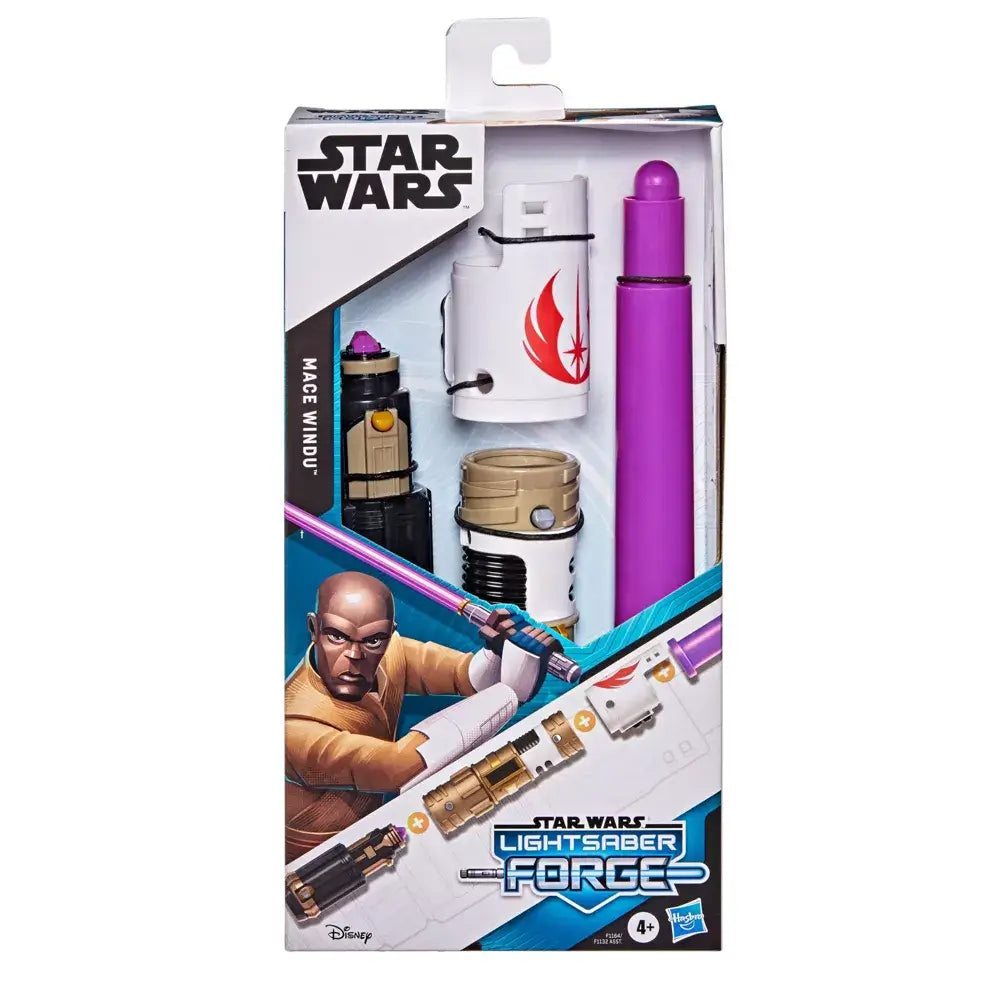 Star Wars Lightsaber Forge Mace Windu Extendable Purple Lightsaber package