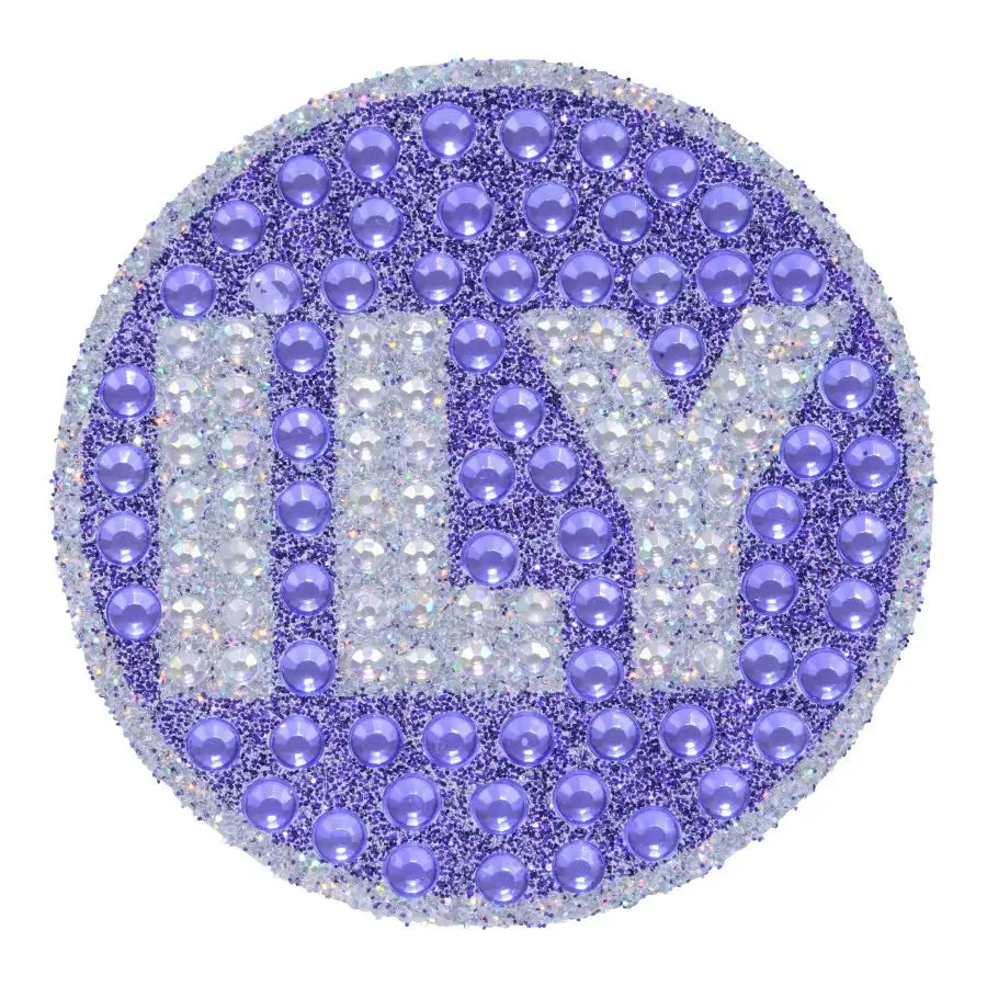 StickerBeans ILY (I Love You) Lavender Rhinestone Sticker