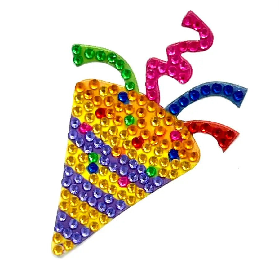 StickerBeans Party Popper Rhinestone Sticker