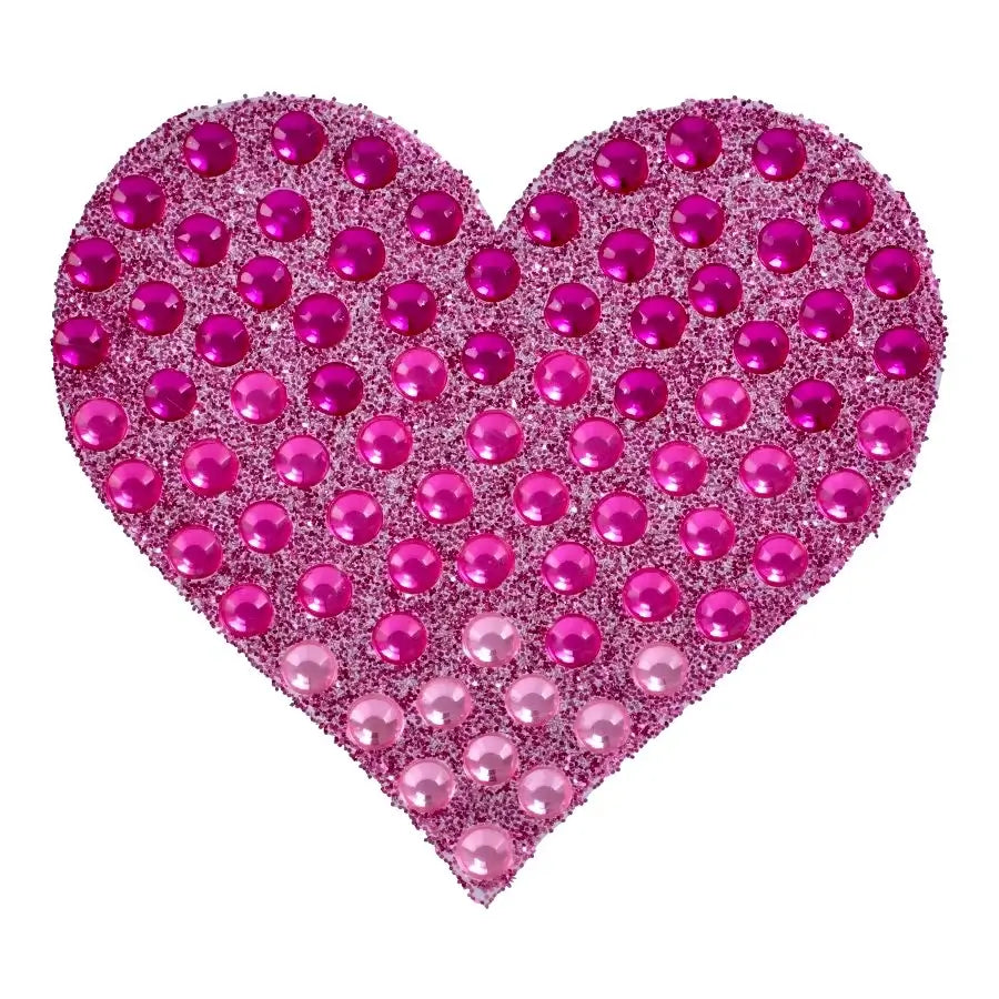 StickerBeans Pink Heart Rhinestone Sticker