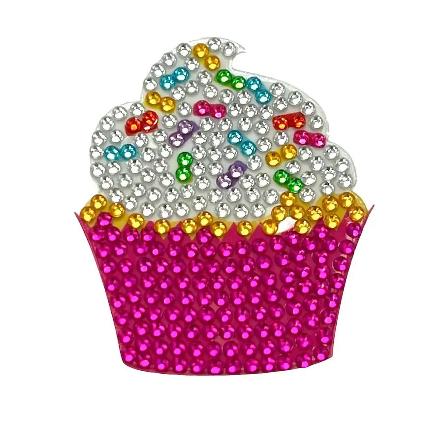 StickerBeans Vanilla Cupcake Rhinestone Sticker