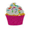 StickerBeans Vanilla Cupcake Rhinestone Sticker