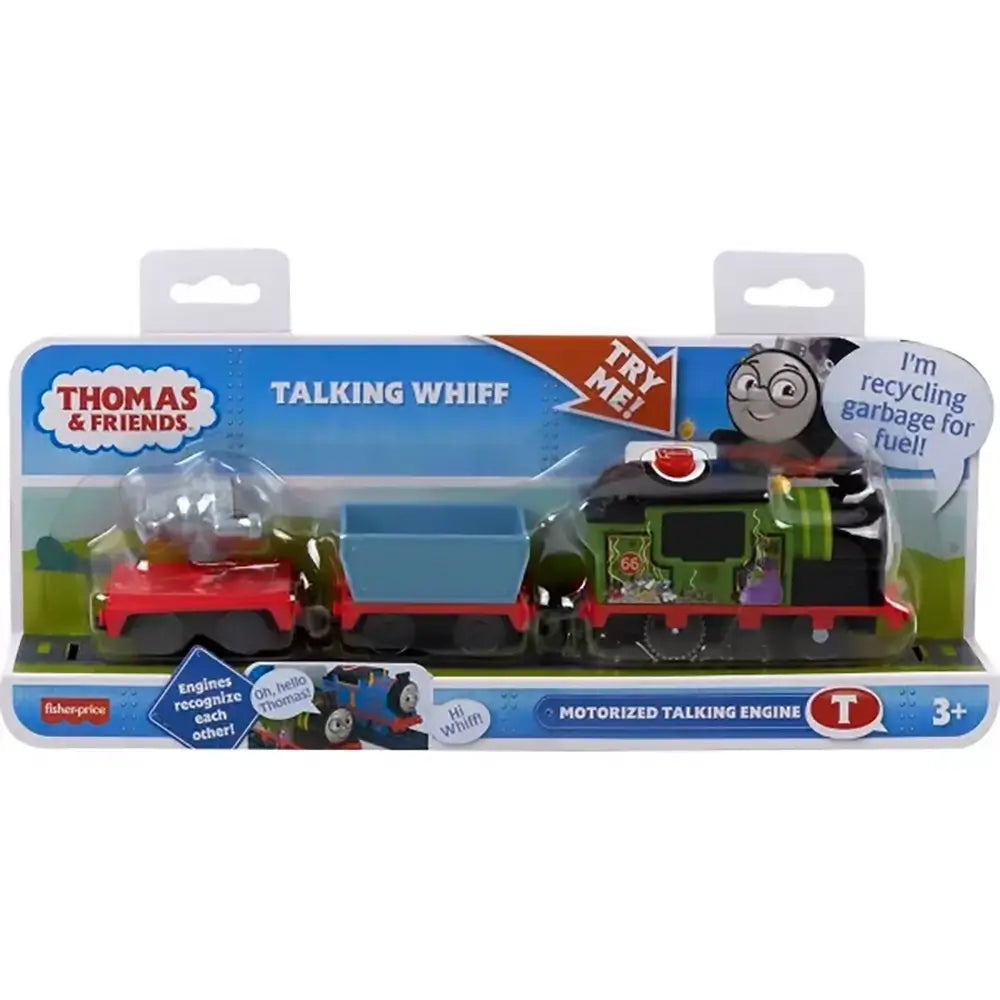 Thomas & Friends Talking Whiff Toy Train Motorized Engine with Phrases & Sounds packaging