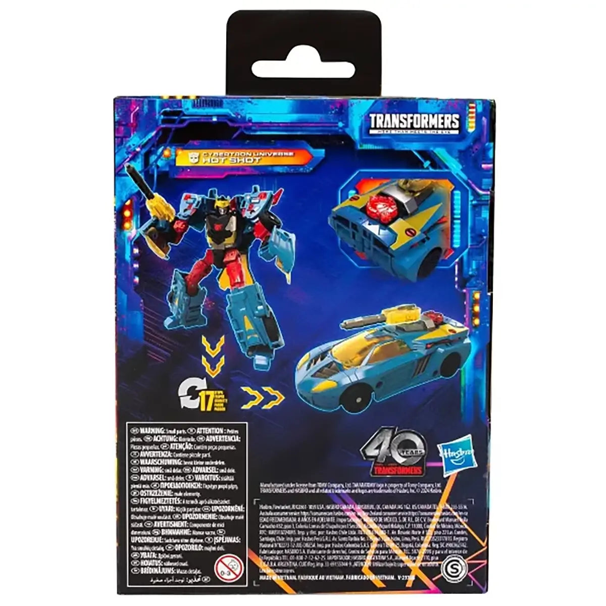 Transformers Legacy Evolution Cybertron Universe Hot Shot Action Figure back of package