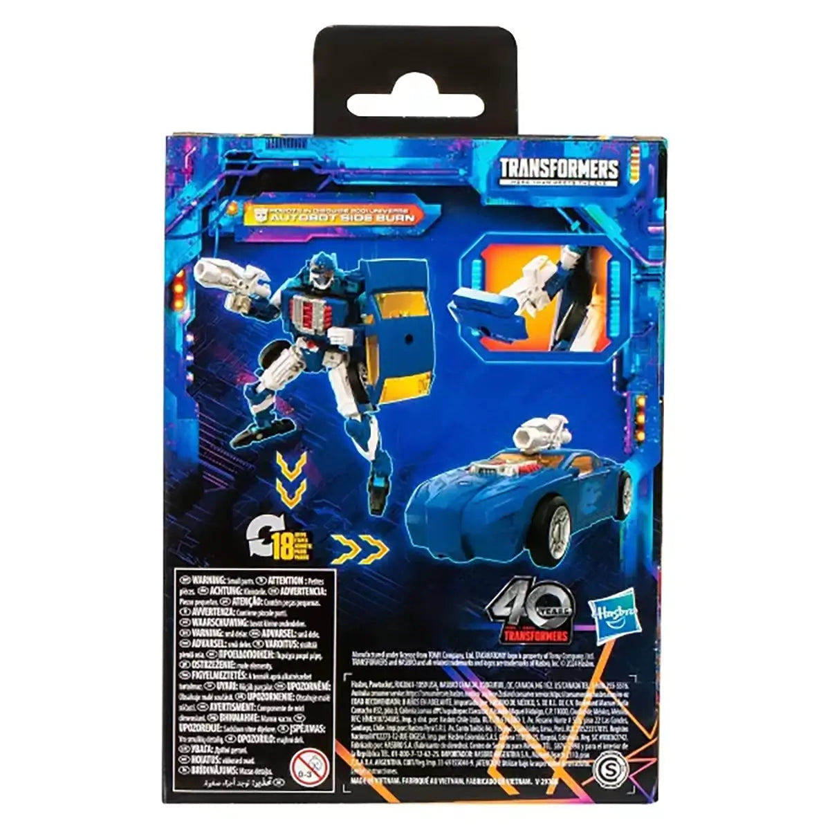 Transformers Legacy Evolution Robots in Disguise Side Burn Action Figure back of package