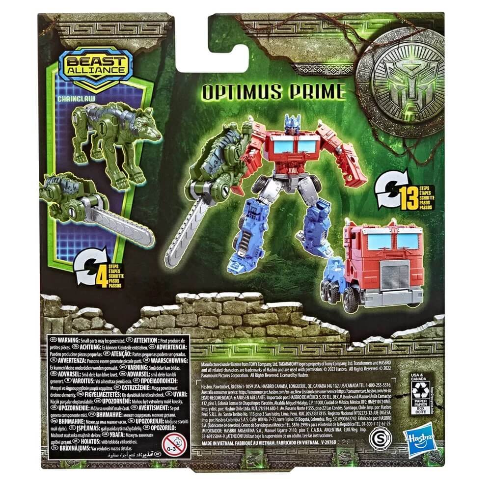 Transformers: Rise of the Beasts Beast Alliance Beast Weaponizers 2-Pack Optimus Prime & Chainclaw