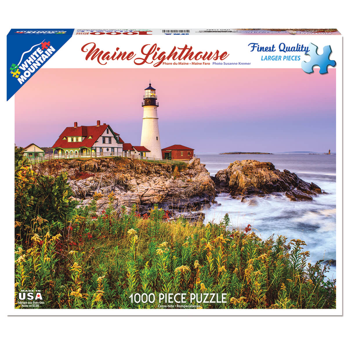 White Mountain Puzzles Maine Lighthouse 1000 Piece Jigsaw Puzzle