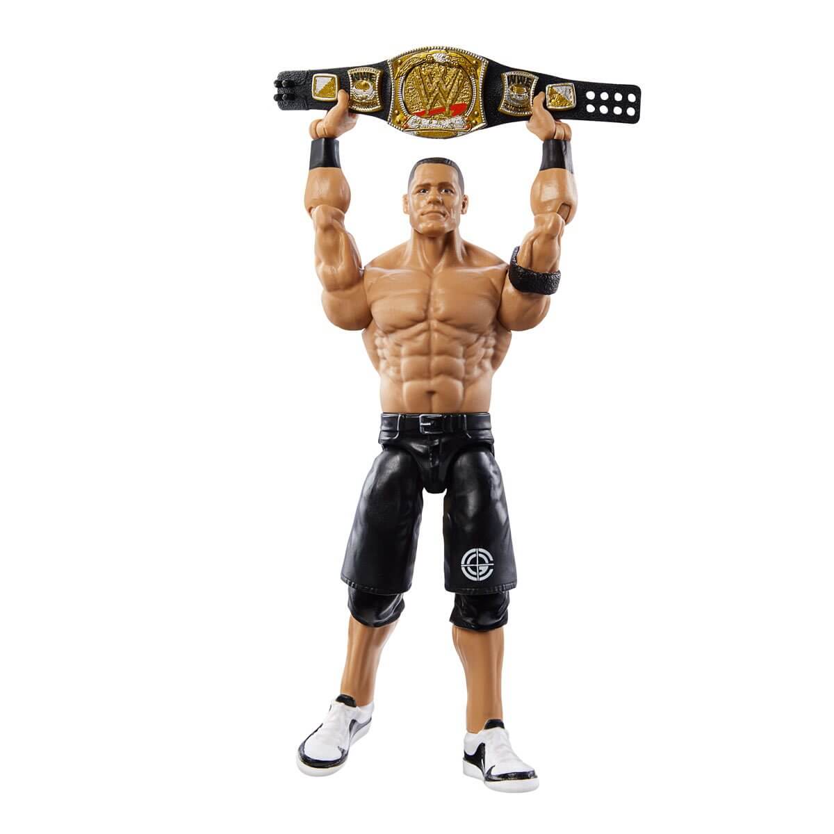 WWE Champion John Cena with Spinner Title  Action Figure holding up belt