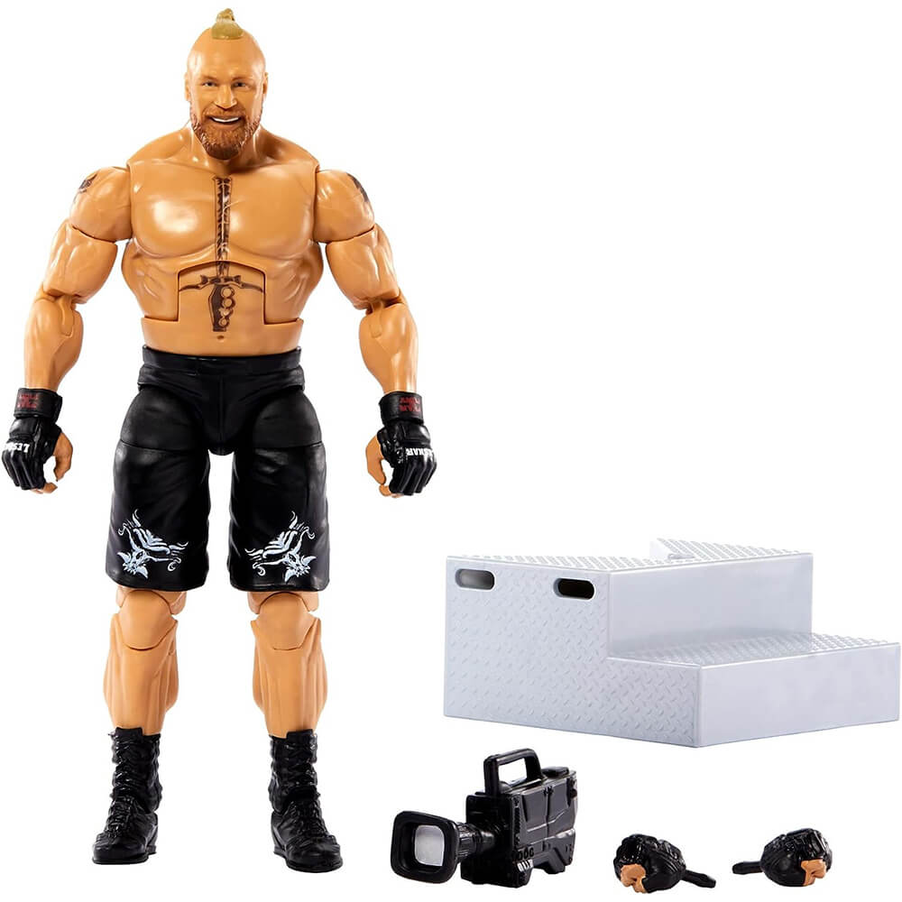 Figure and accessories that comes with the WWE Elite Collection Series 96 Brock Lesnar Action Figure