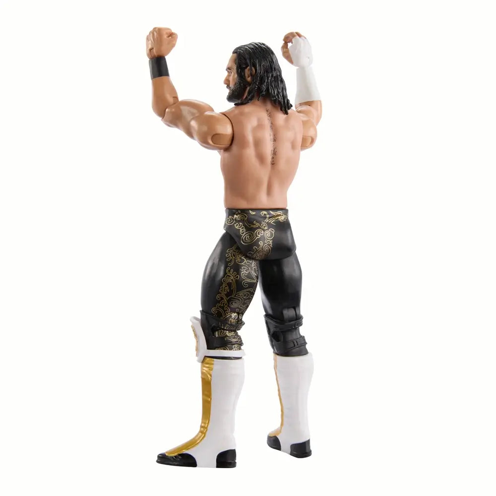 Rear view of the WWE Main Event Seth "Freakin" Rollins Action Figure