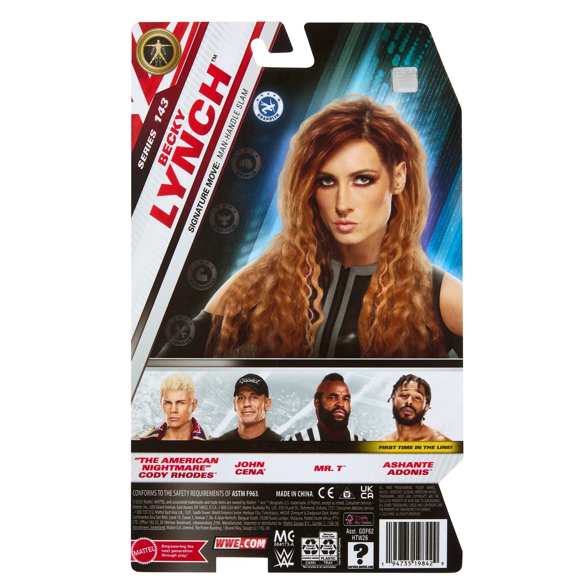 WWE Series 143 Becky Lynch 6 Inch Action Figure back of package