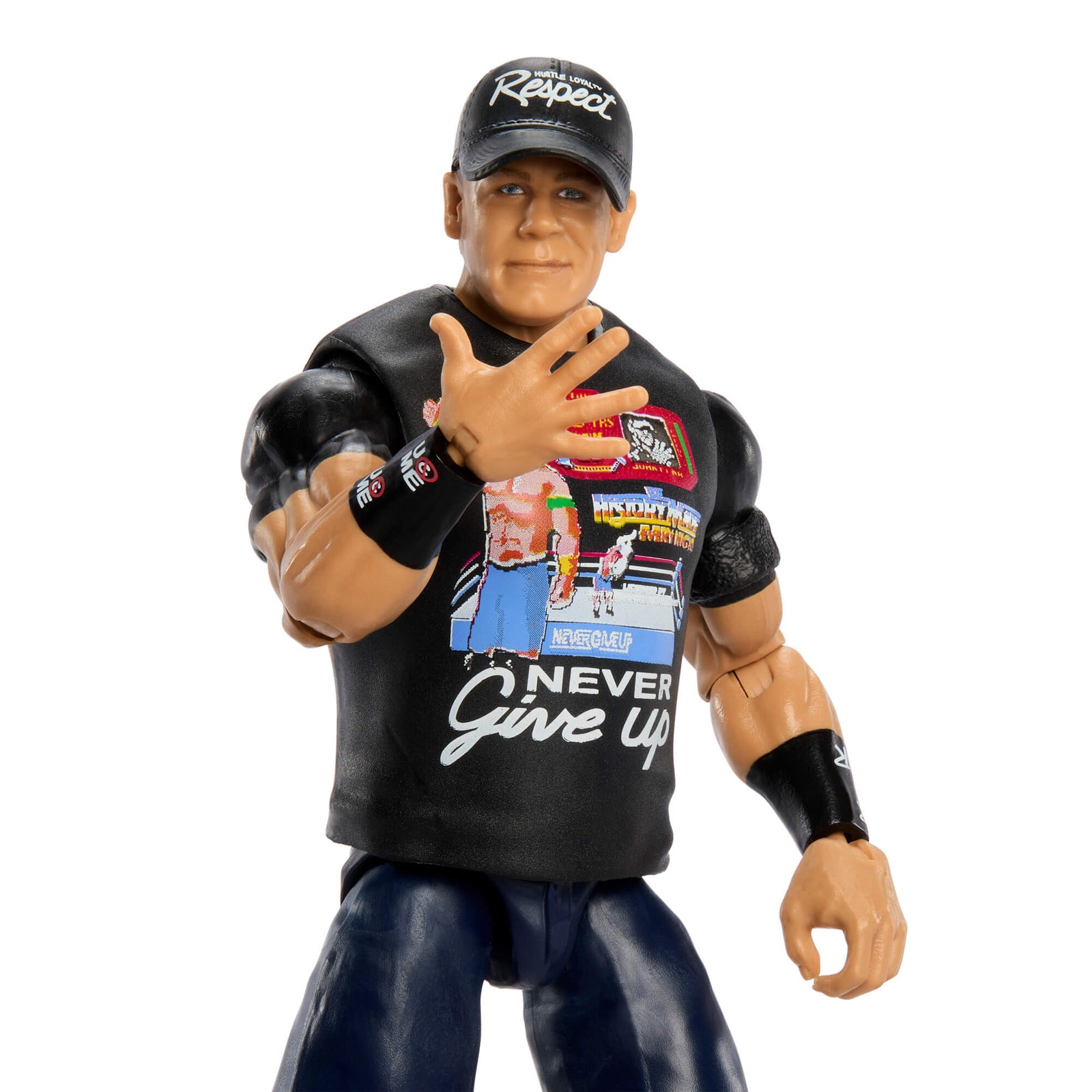 Closeup of the John Cena wrestling toy