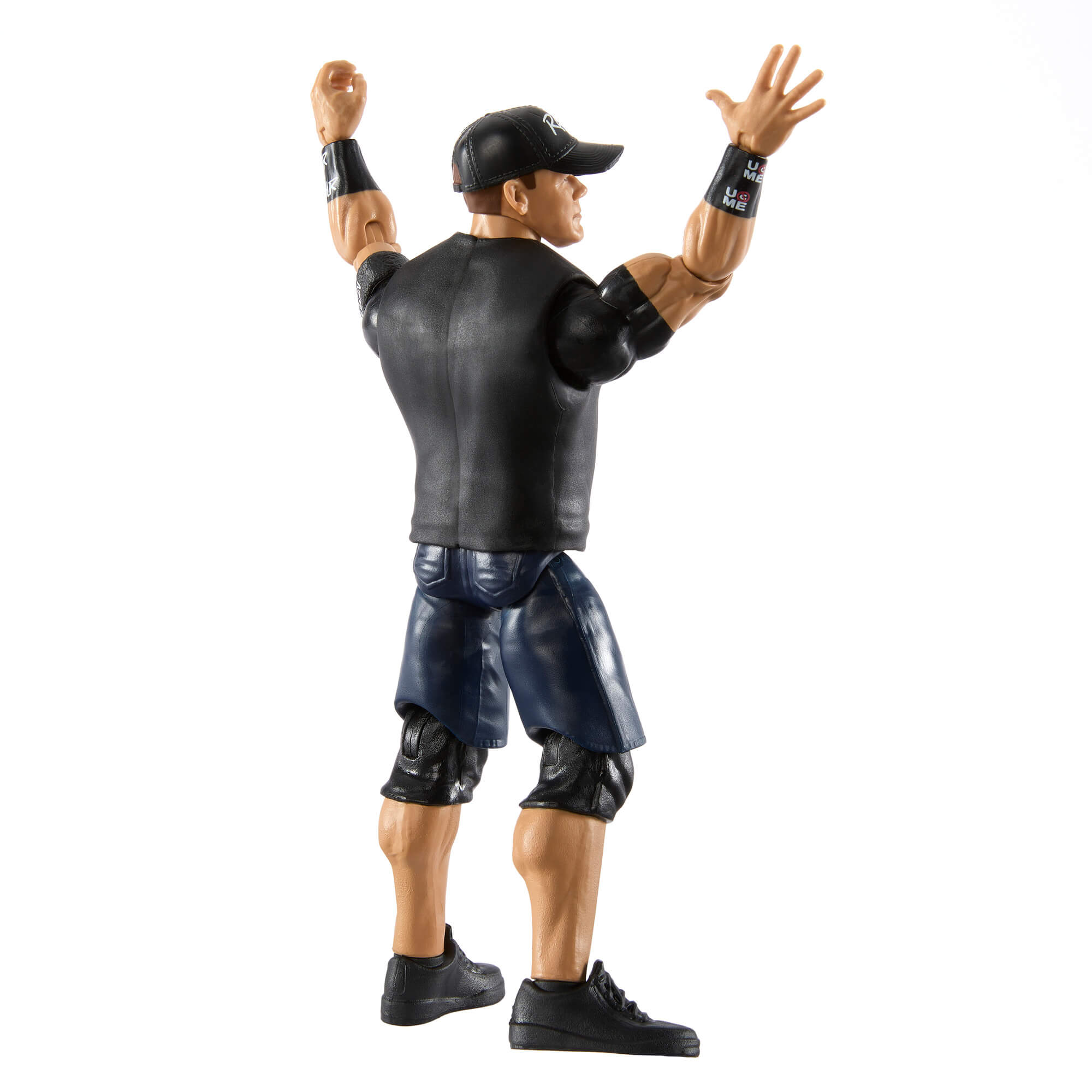 Back side view of John Cena toy.