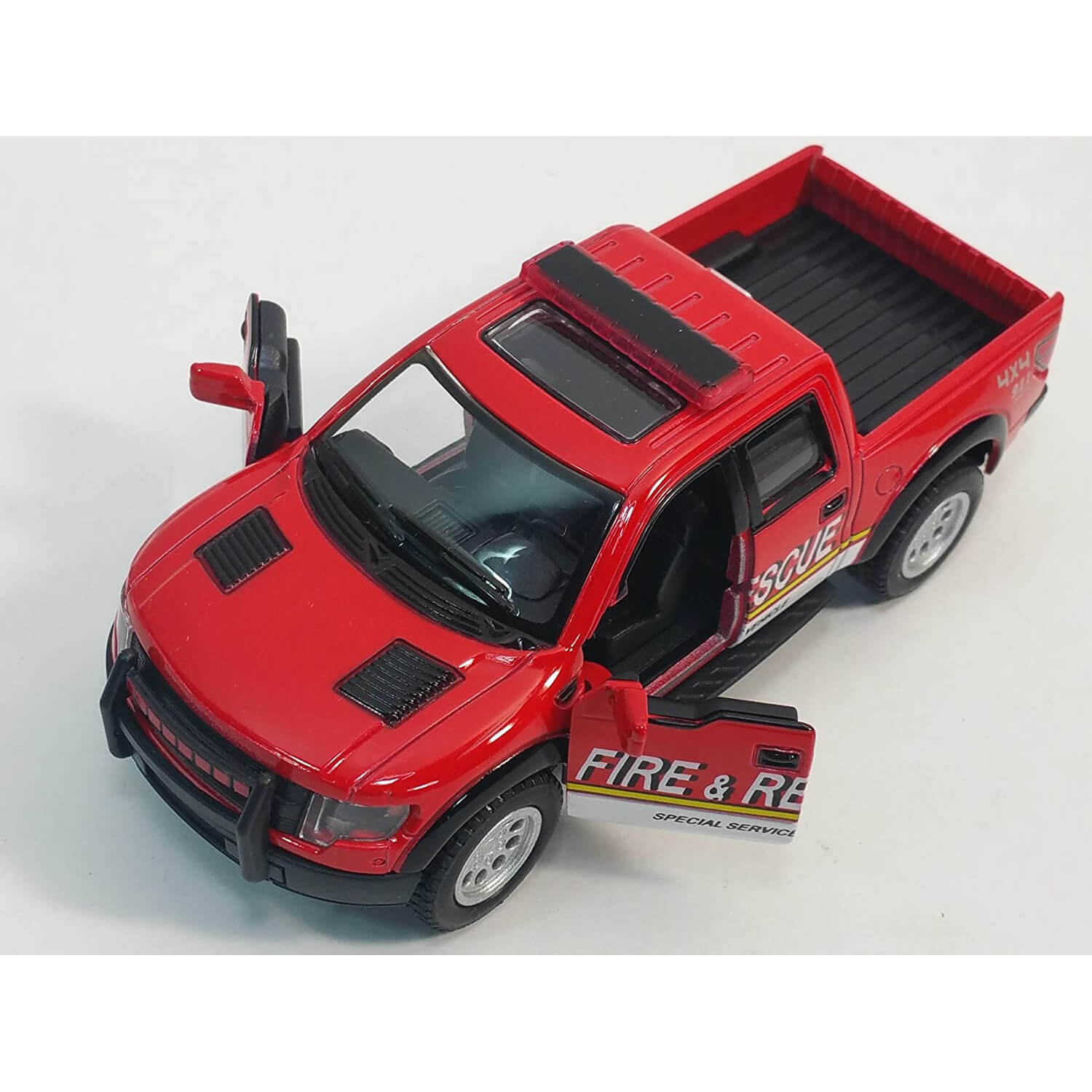 2013 Ford F-150 SVT Raptor Supercrew Fire Rescue Die Cast 1:46 Scale