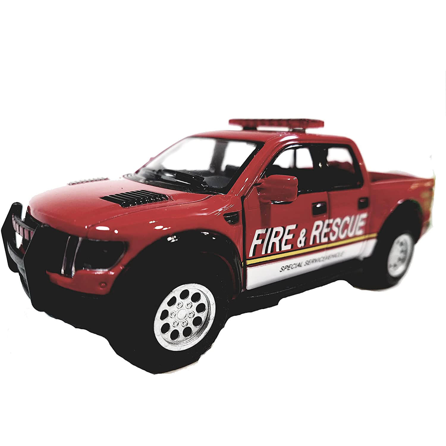 2013 Ford F-150 SVT Raptor Supercrew Fire Rescue Die Cast 1:46 Scale