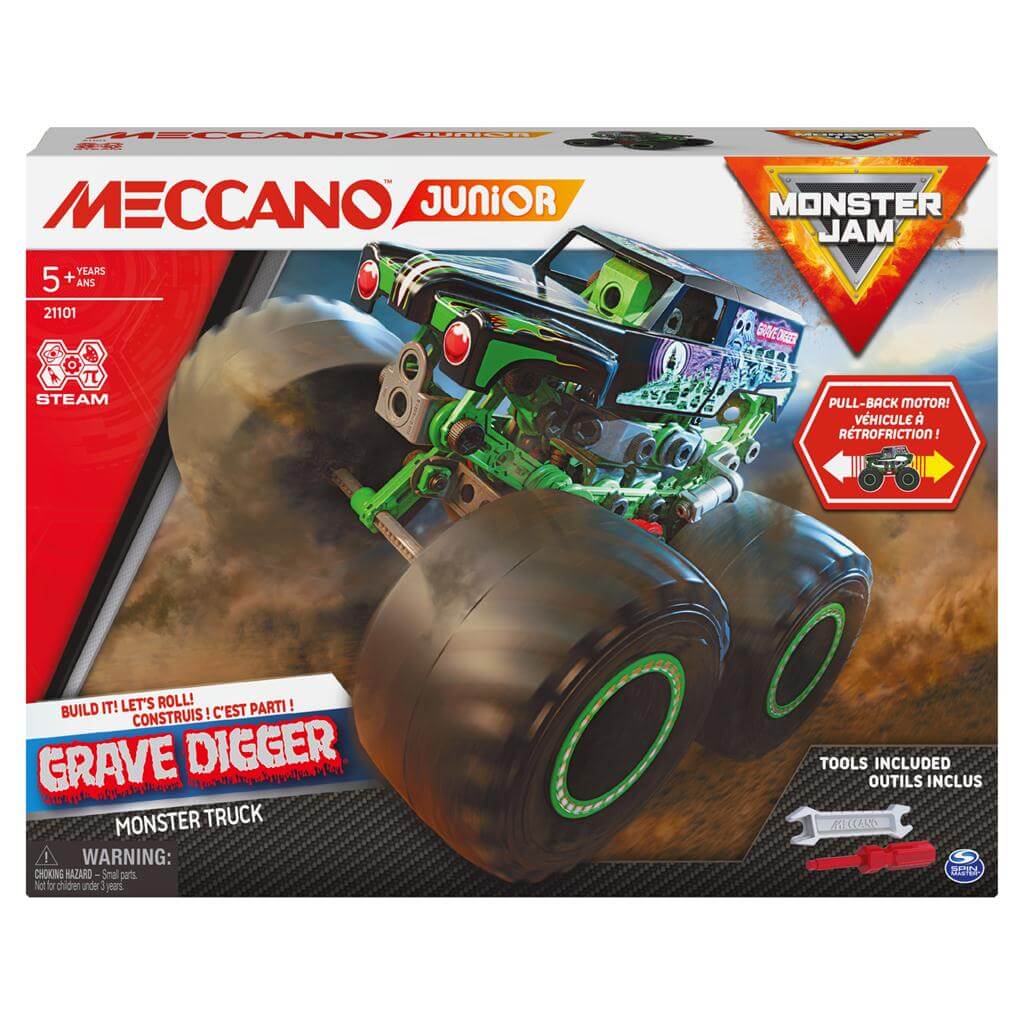 Meccano Junior Monster Jam Grave Digger Monster Truck Building Set