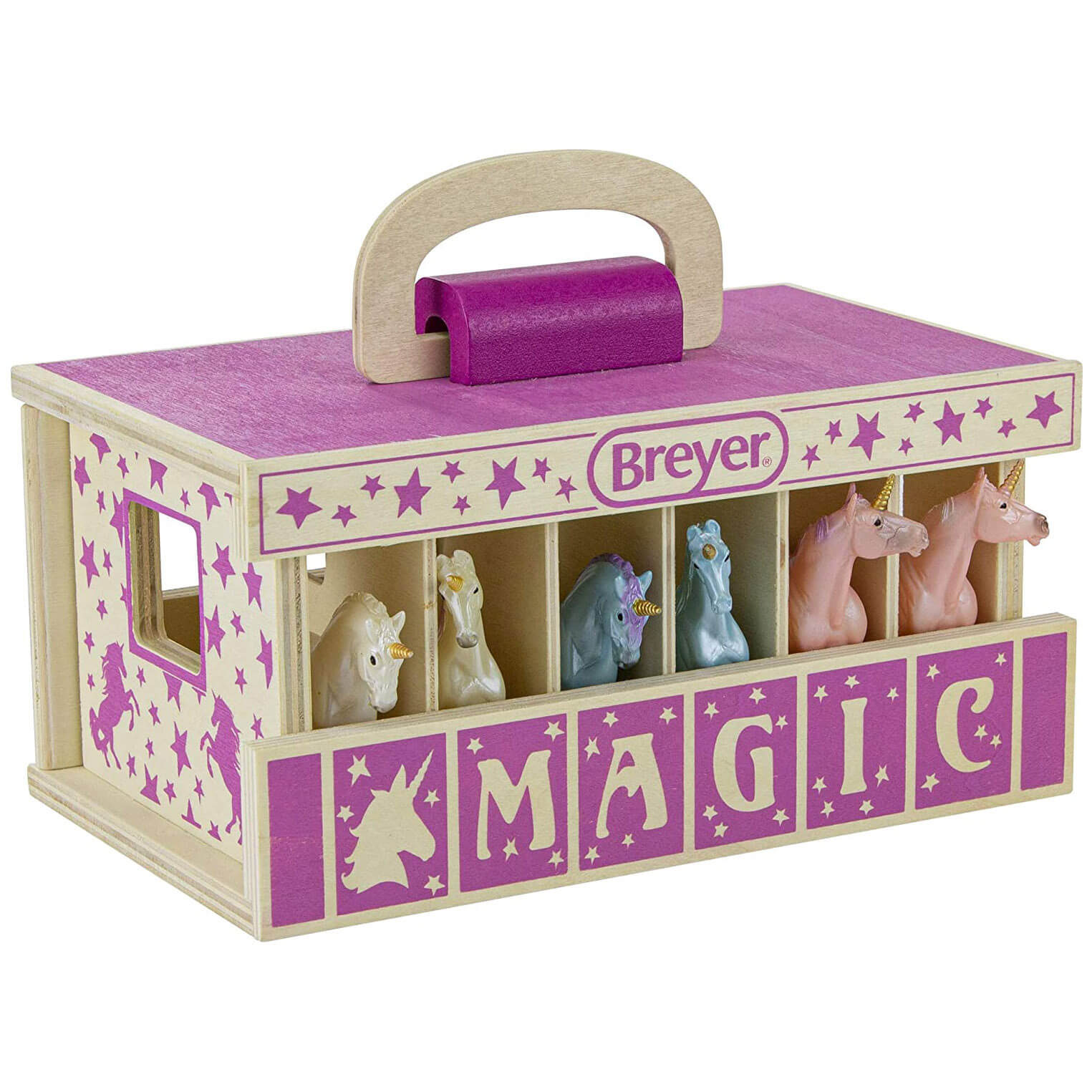 Breyer Stablemates Unicorn Magic Wooden Stable Playset