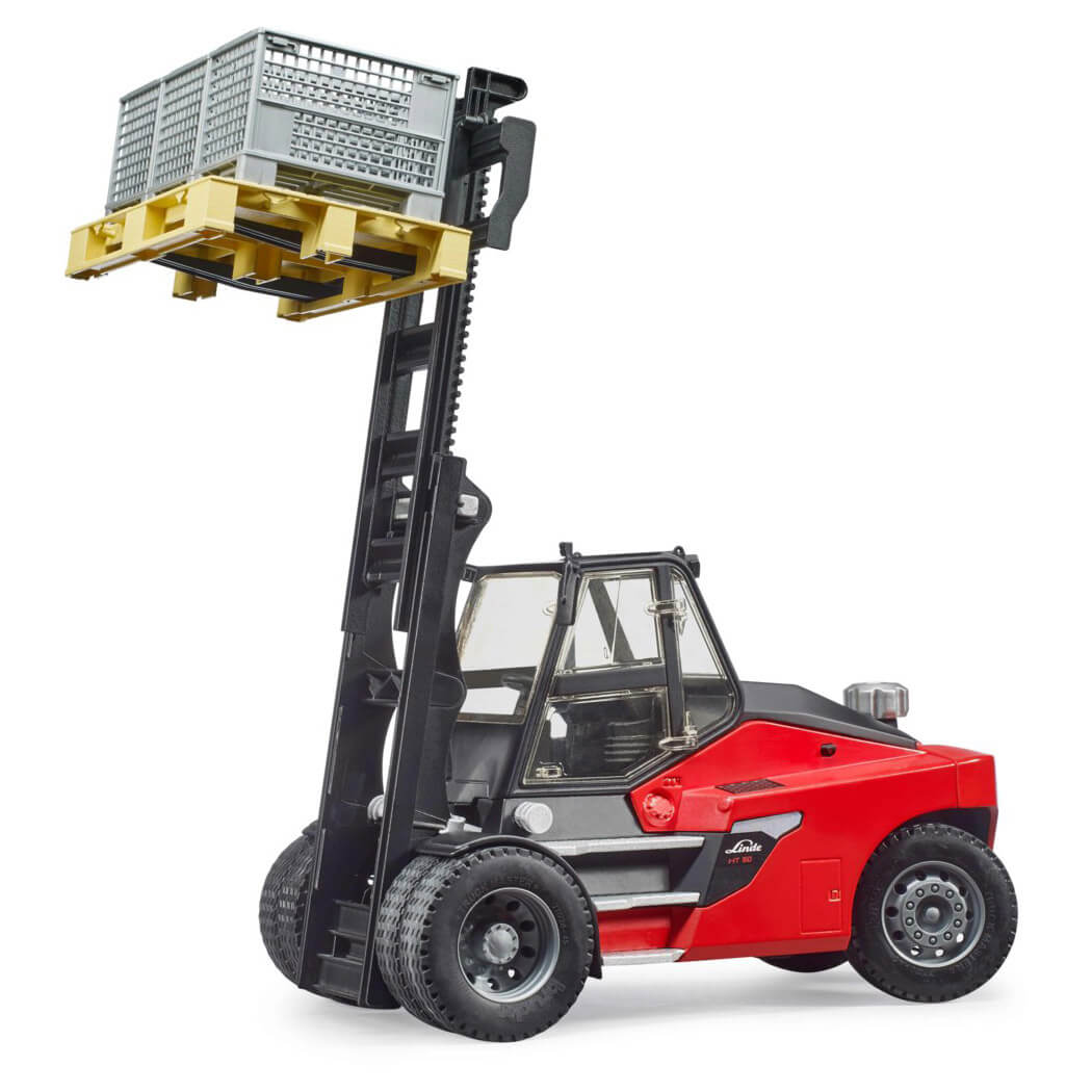 Bruder Pro Series Linde HTI60 Fork Lift with Pallet and 3 Cargo Cages 1:16 Scale Set