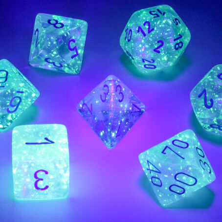 Chessex Borealis Icicle/Light Blue Polyhedral 7-Die Set