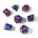 Chessex Gemini Blue-Purple/Gold Polyhedral 7-Die Set