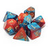 Chessex Gemini Red-Teal/Gold Polyhedral 7-Die Set