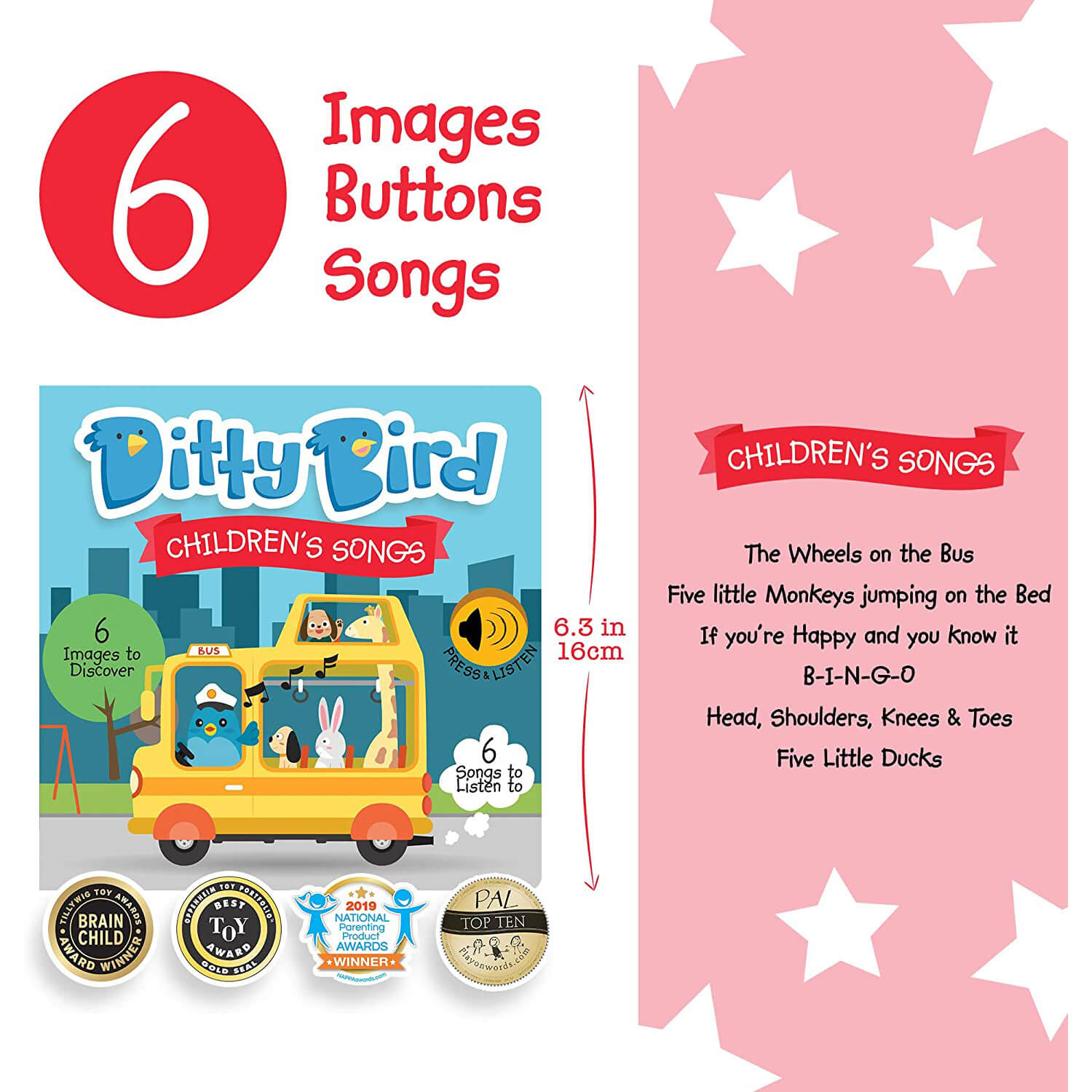 Ditty Bird Children's Songs Book