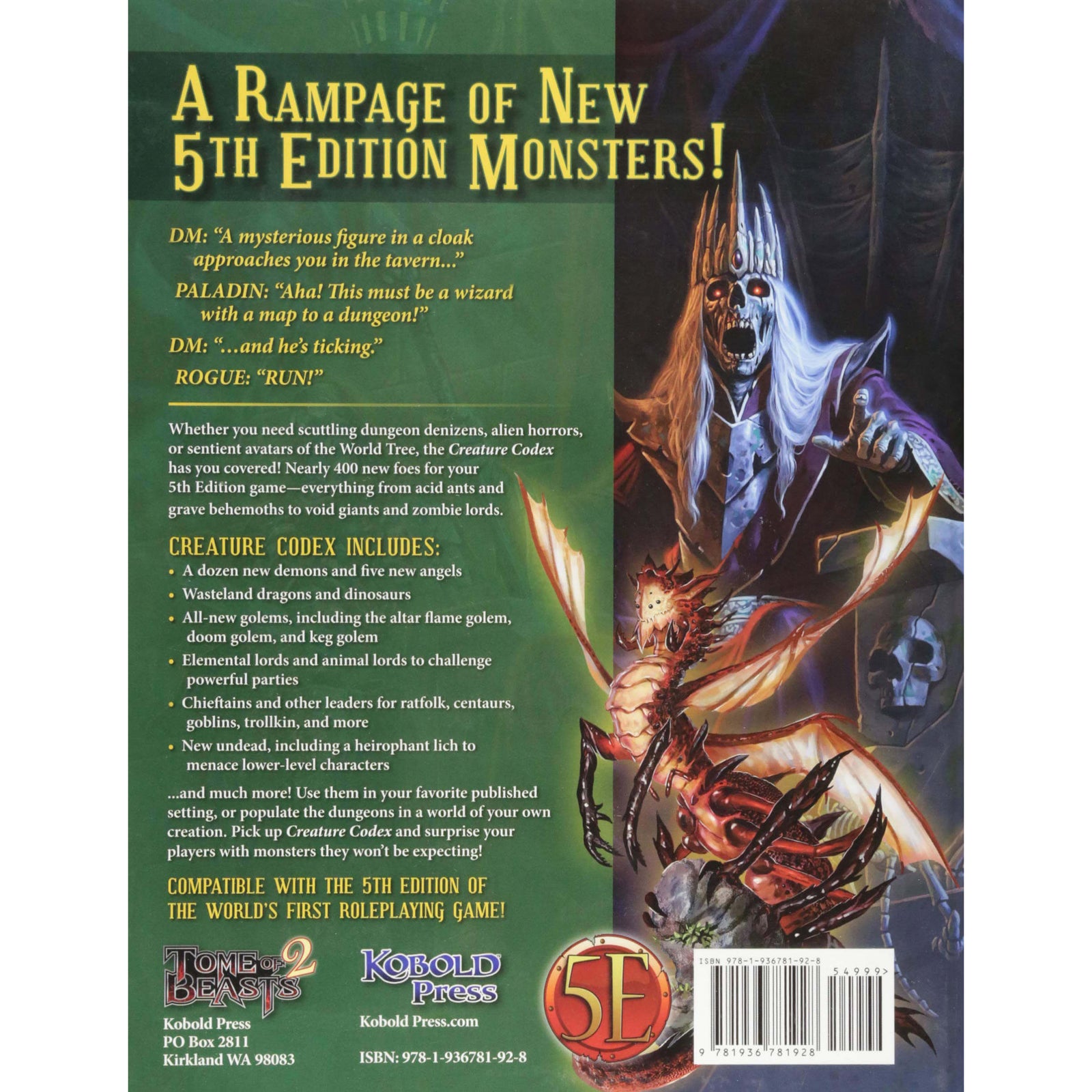 Kobold Press Creature Codex 5th Edition Hardcover