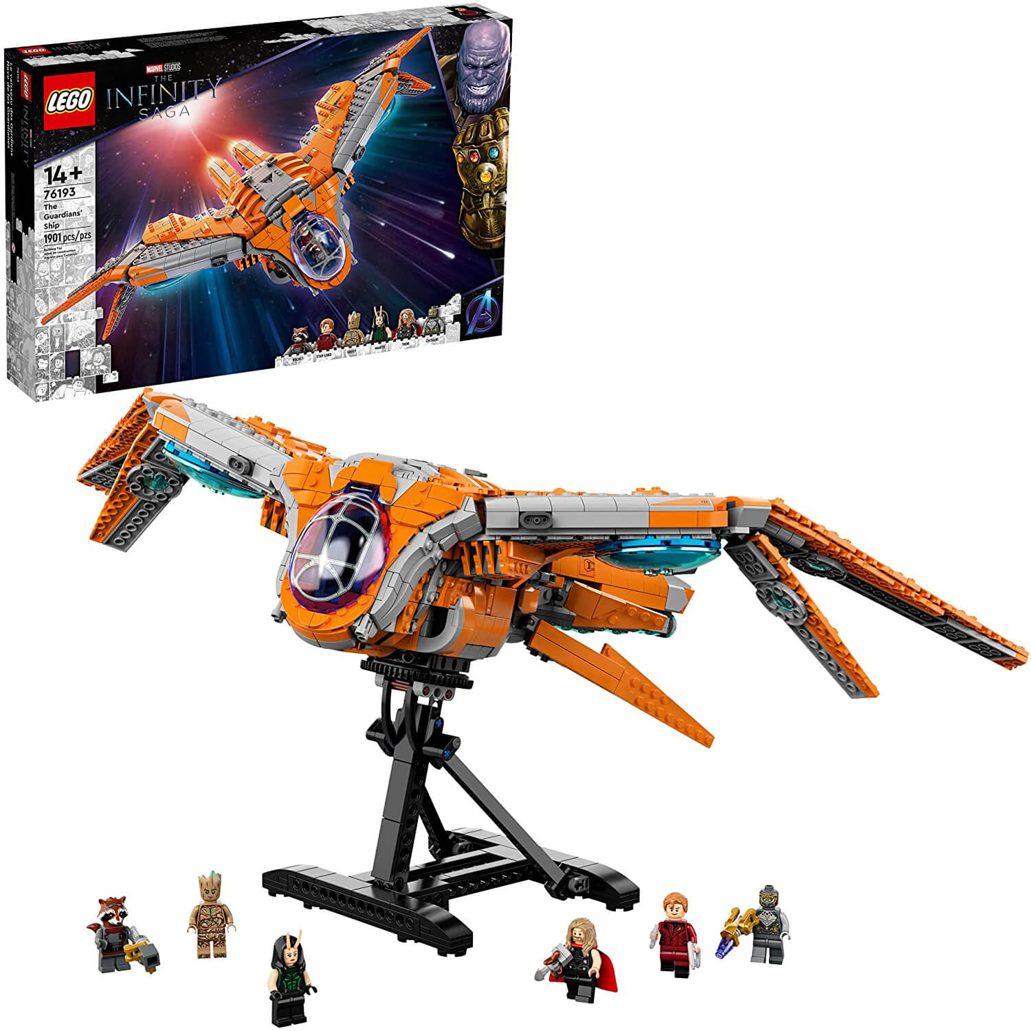 LEGO Super Heroes Marvel The Guardians' Ship 1901 Piece Building Set (76193)