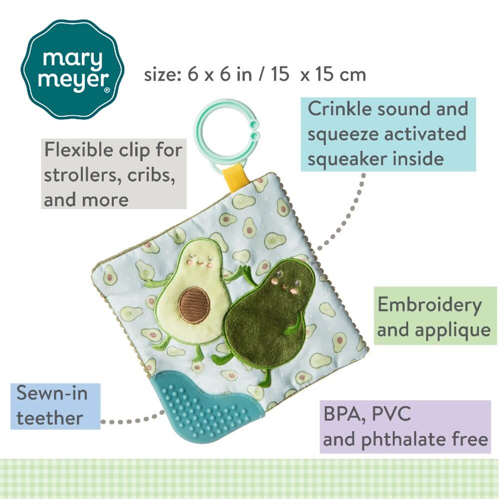 Mary Meyer Yummy Avocado Crinkle Teether