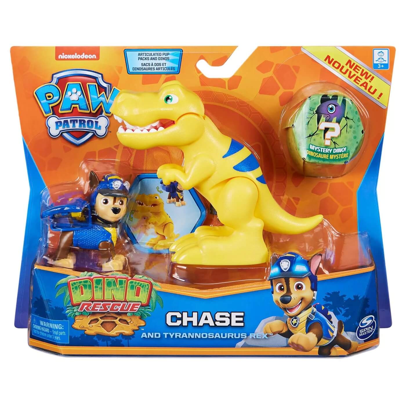 PAW Patrol Dino Rescue Chase and Tyannosaurus Rex with Mystery Dino