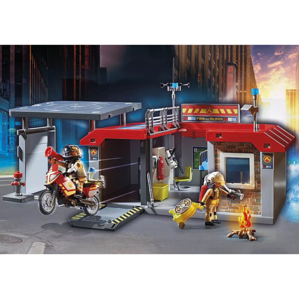 PLAYMOBIL Fire Promo Packs Fire Station Playset (71193)