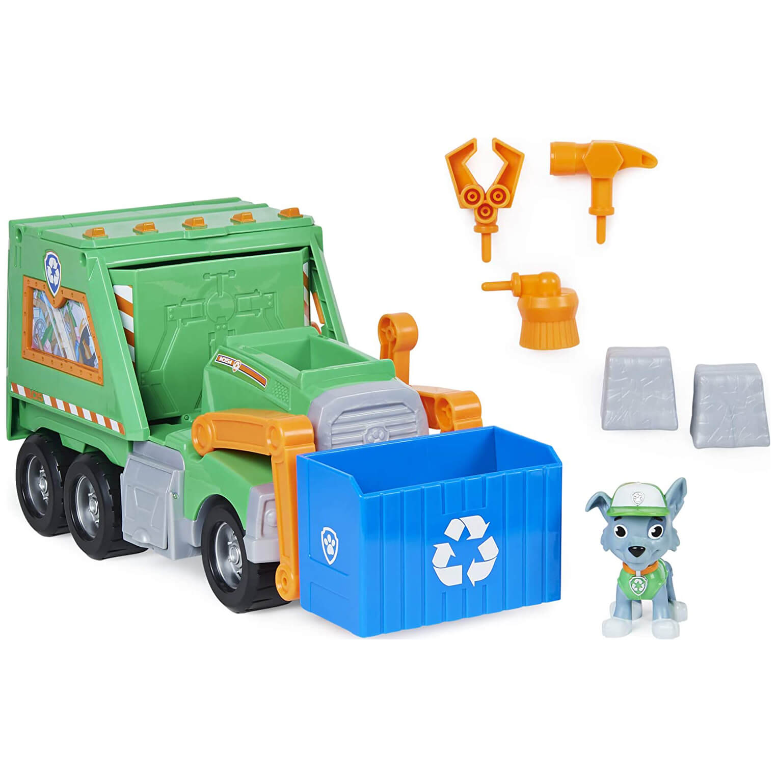 Paw Patrol Rocky Reuse It Truck with Figure and Tools