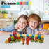 PicassoTiles Alphabet and Numbers Train 103 Piece Building Set