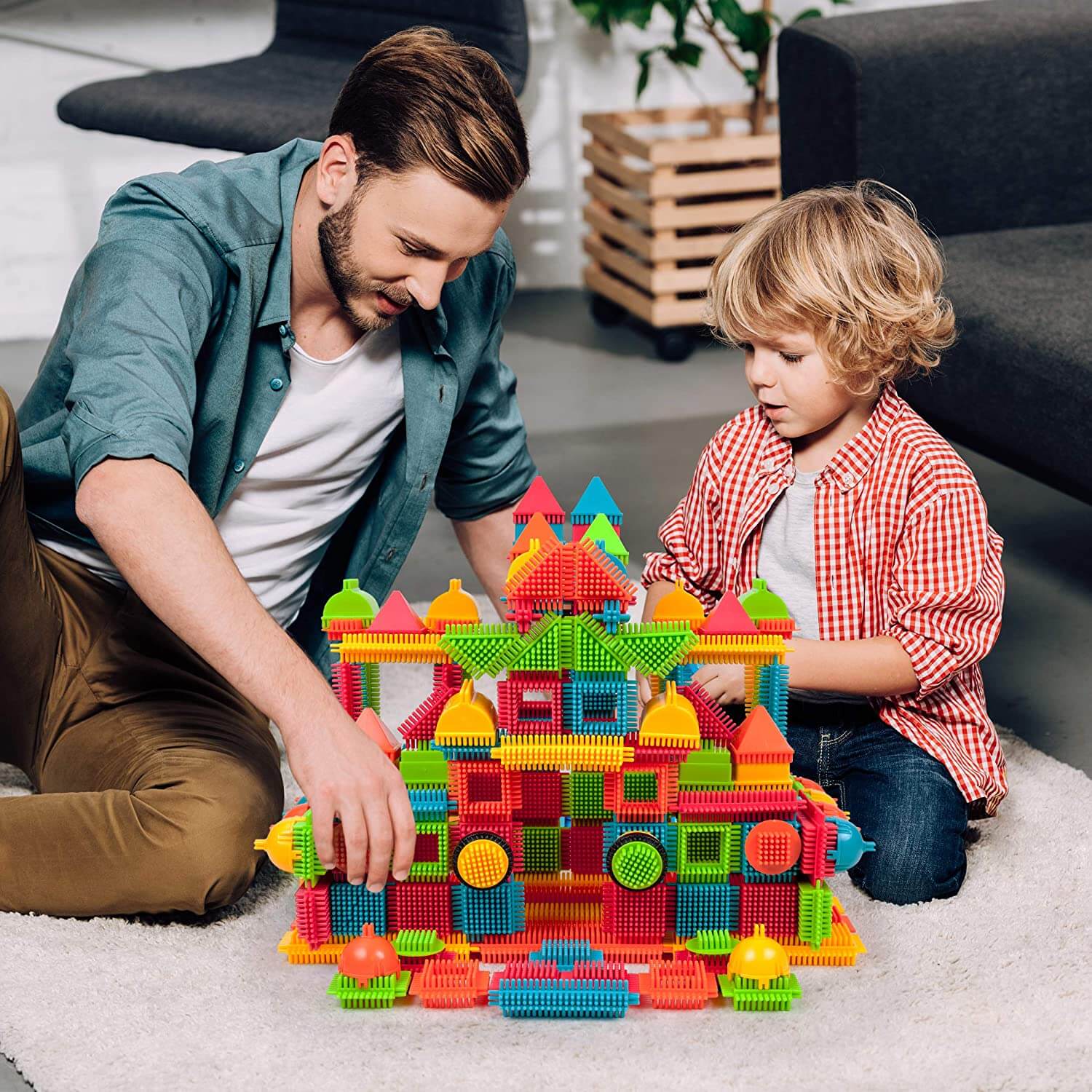 PicassoTiles Bristle 240 Piece Building Set