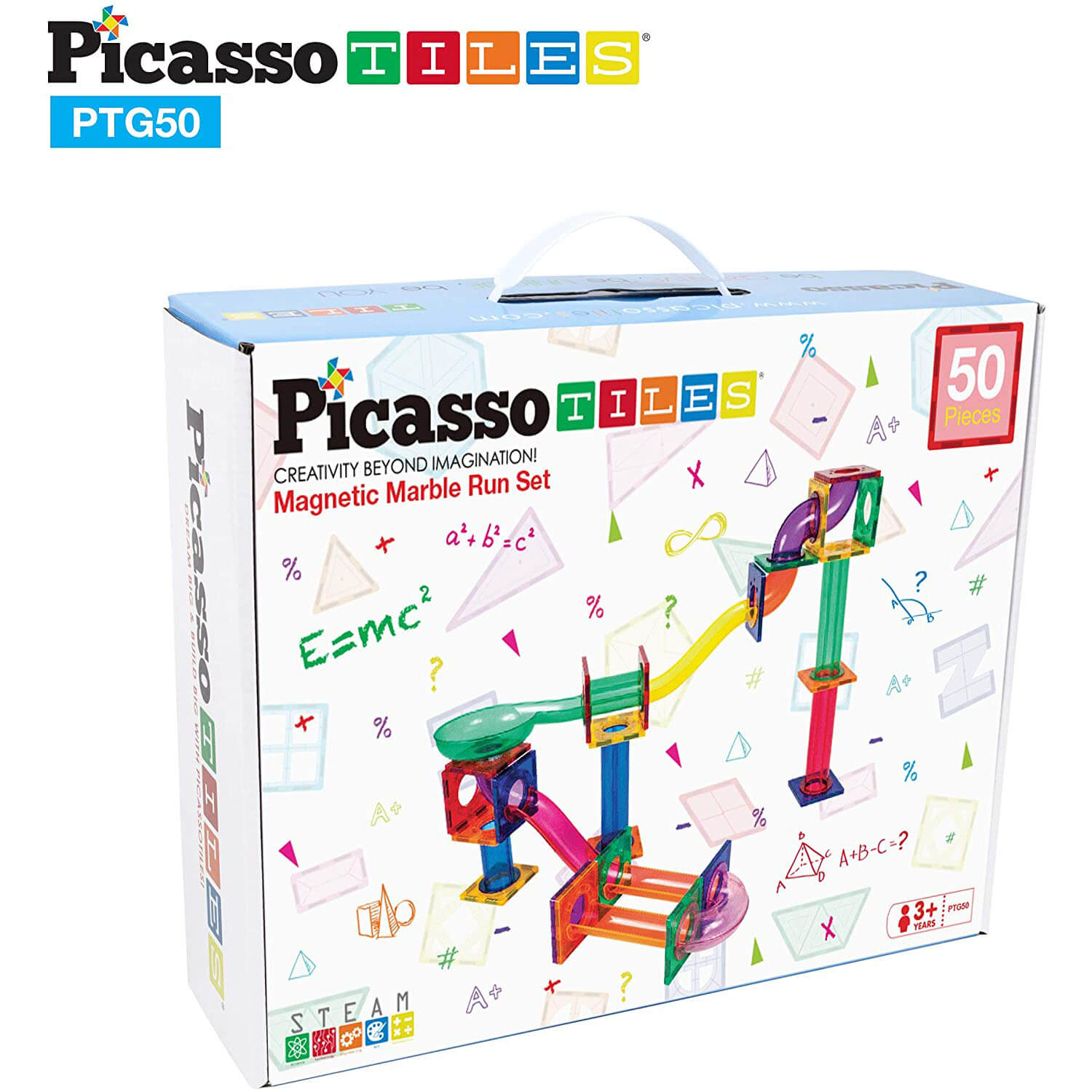 PicassoTiles Magnetic Marble Run 100 Piece Building Set