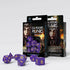 Q Workshop Classic Runic Purple & Yellow Dice Set