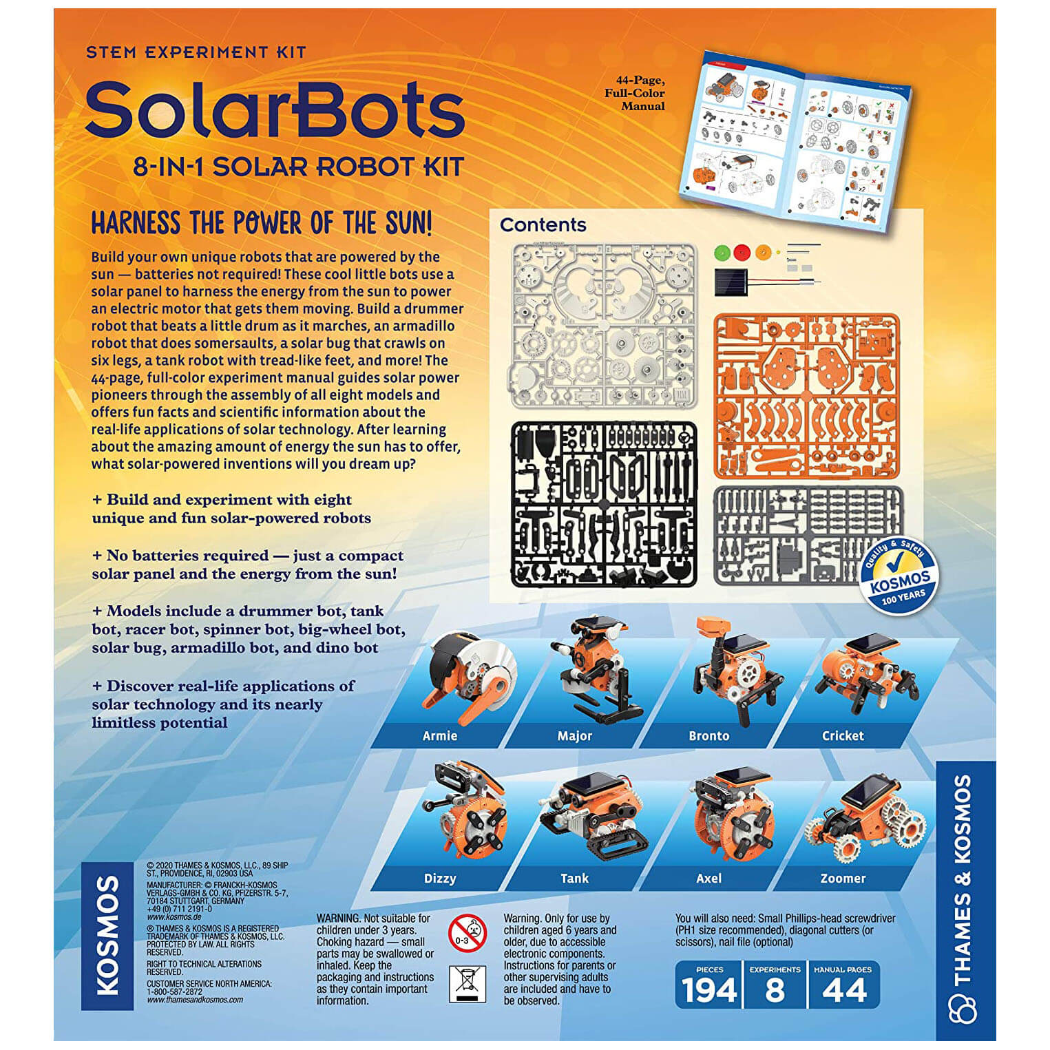 Thames and Kosmos SolarBots: 8-in-1 Solar Robot Kit