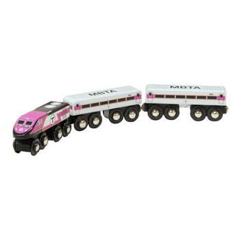 WardMaps MBTA Commuter Rail 3 Piece Wooden Train