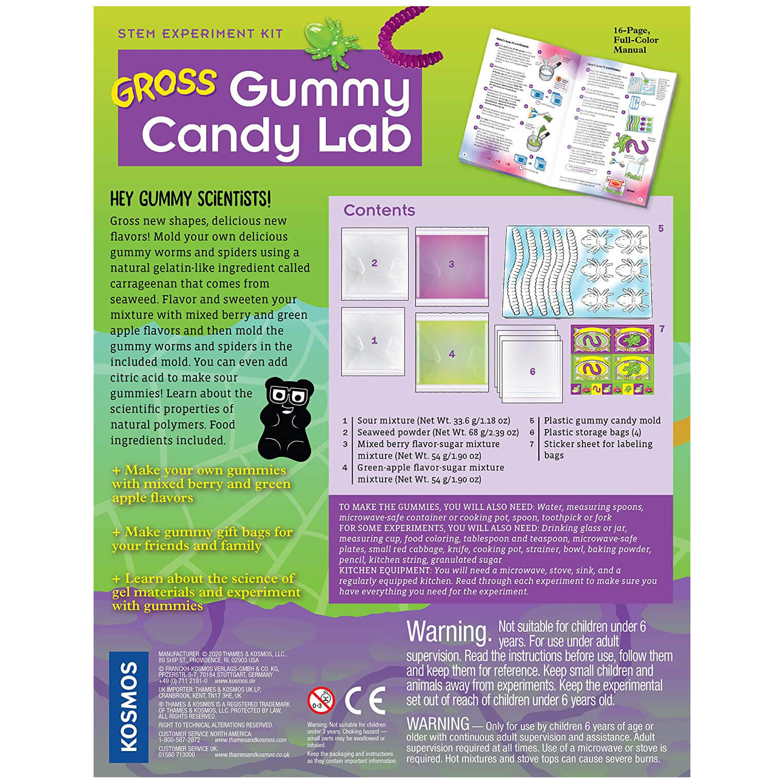 Thames and Kosmos Gross Gummy Candy Lab: Worms and Spiders