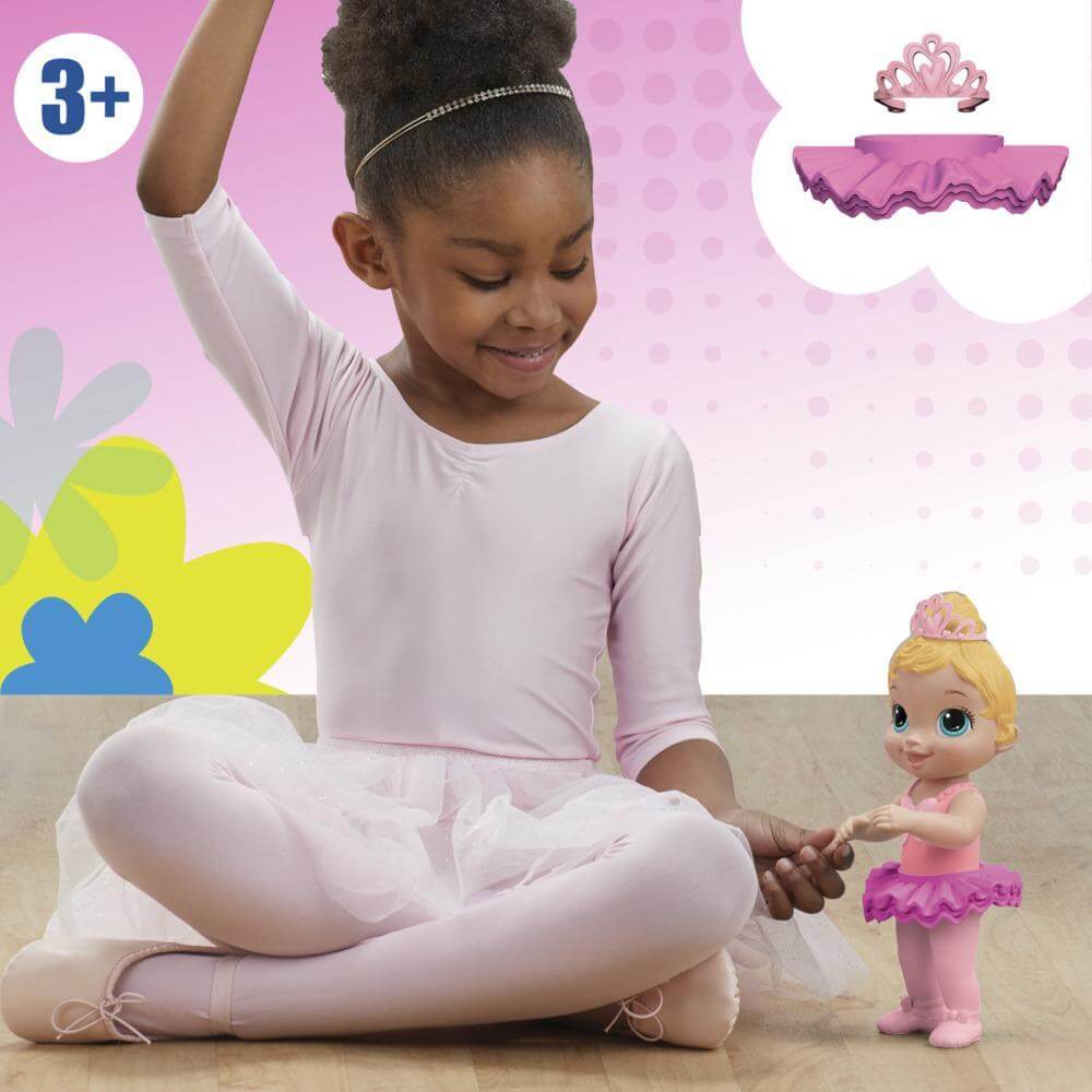 Baby Alive Sweet Ballerina Baby Doll Pink Dress Blonde Hair