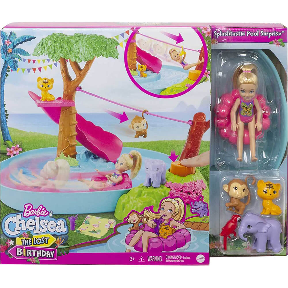 Barbie and Chelsea the Lost Birthday Splashtastic Playset