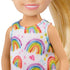 Barbie Chelsea Blonde Doll in Rainbow Dress