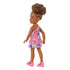 Barbie Chelsea Brunette Doll in Flower-Print Dress