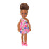 Barbie Chelsea Brunette Doll in Flower-Print Dress