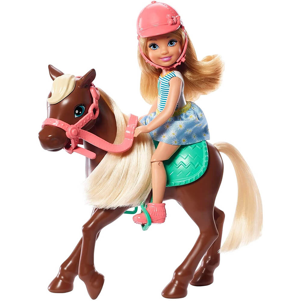 Barbie Club Chelsea Blonde Doll and Pony