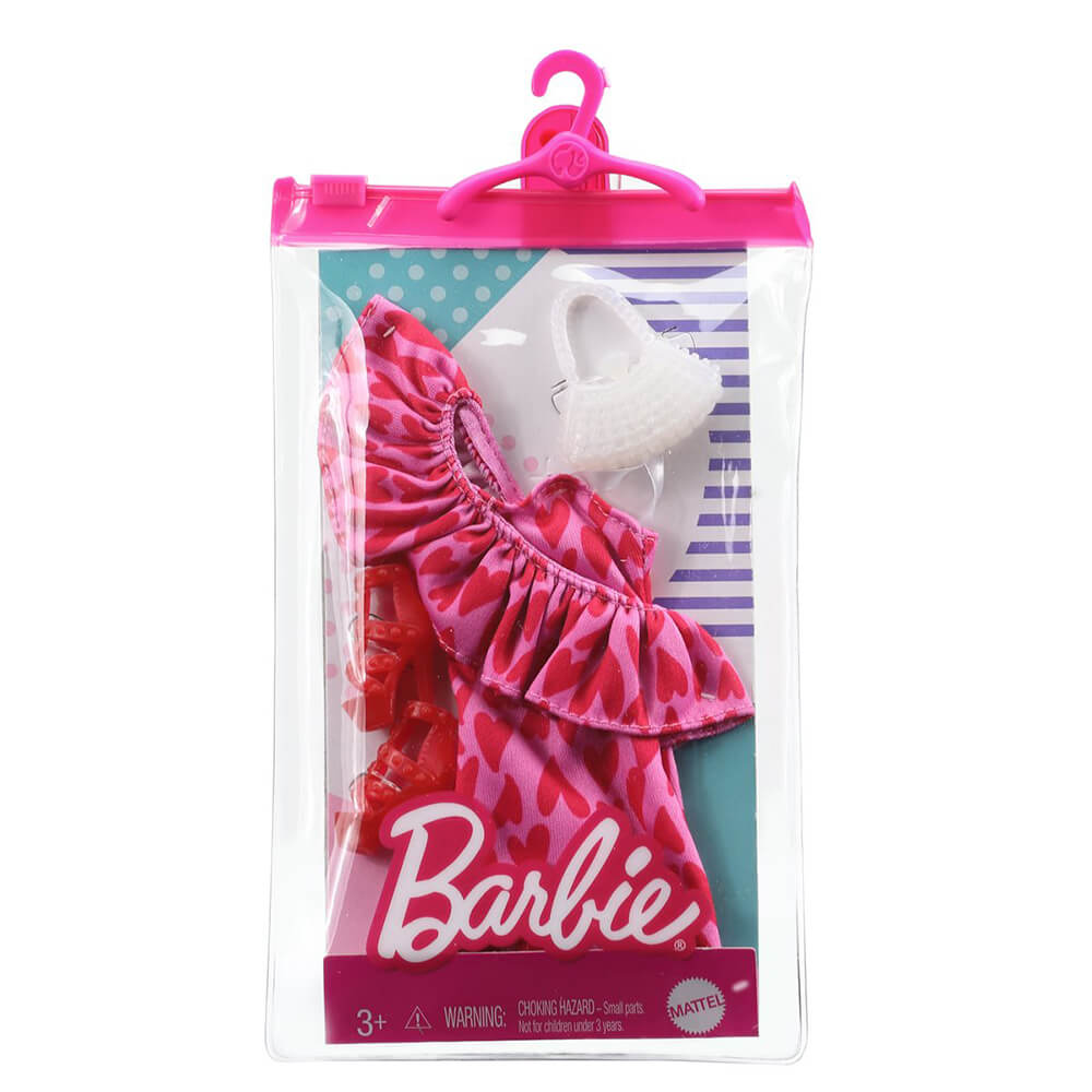 Barbie Complete Look Fashion Pack Heart Print Ruffle Dress