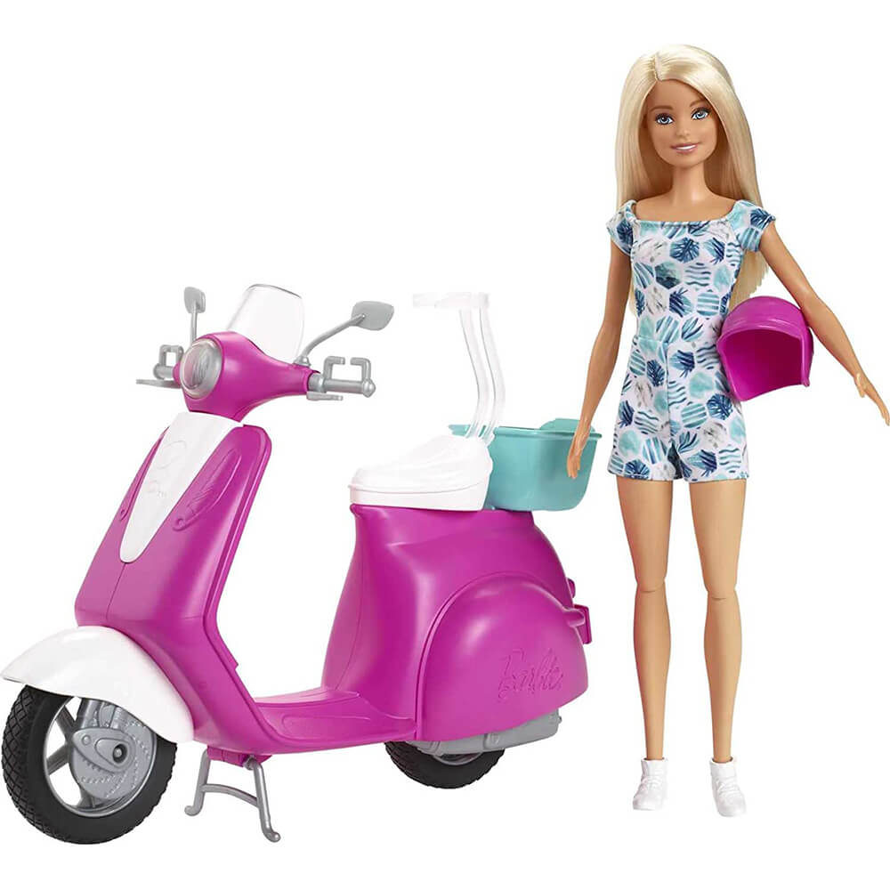 Barbie Doll and Accessories Scooter Playset