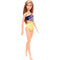 Barbie Doll with Blonde Hair Wearing Striped Swimsuit